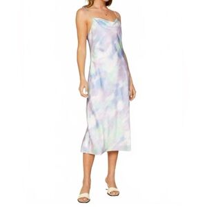 SKIES ARE BLUE Watercolor Violet Dress Medium Fairycore Mermaidcore